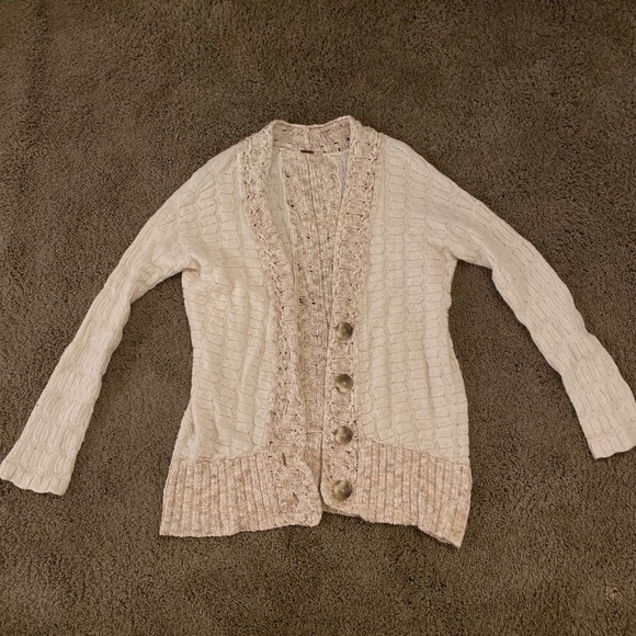 Free People Cream Cardigan Sweater - Picture 2 of 5